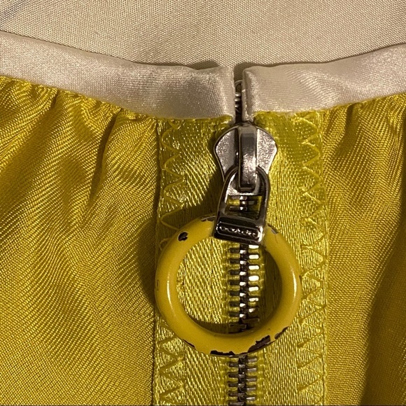 Coach Poppy Lemon Yellow Silk Graphic Mini Dress - Picture 6 of 11